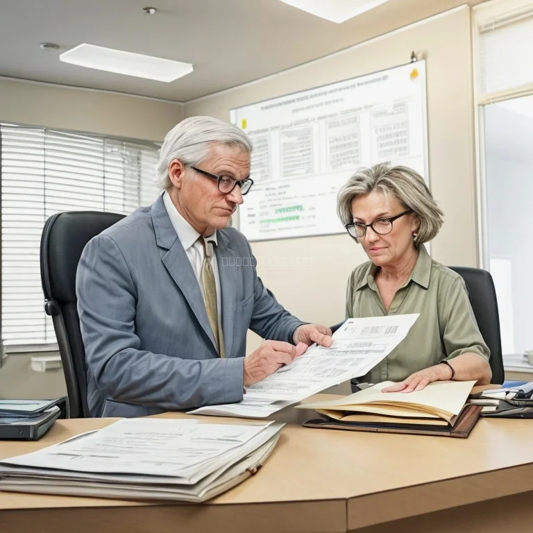 Berater im Gespräch mit Senior